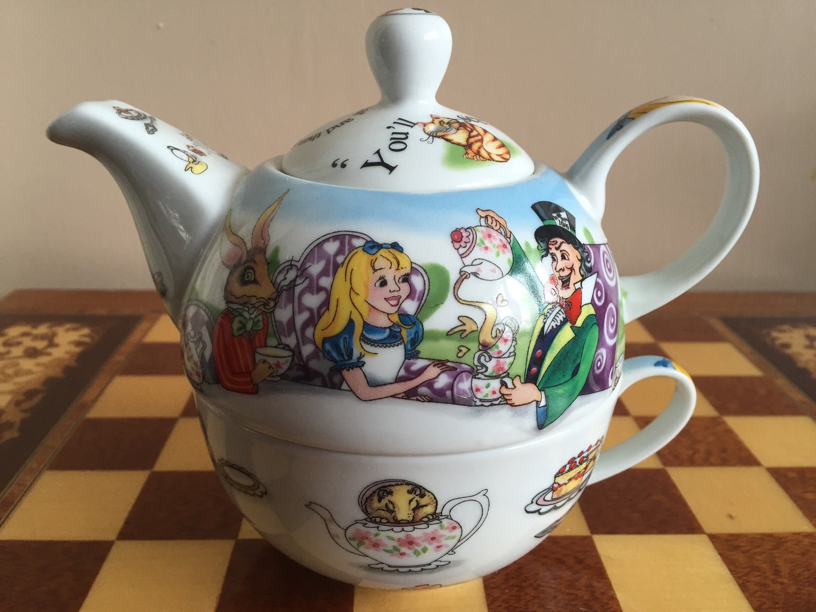 New boxed Paul Cardew Alice in Wonderland tea for one teapot & Etsy