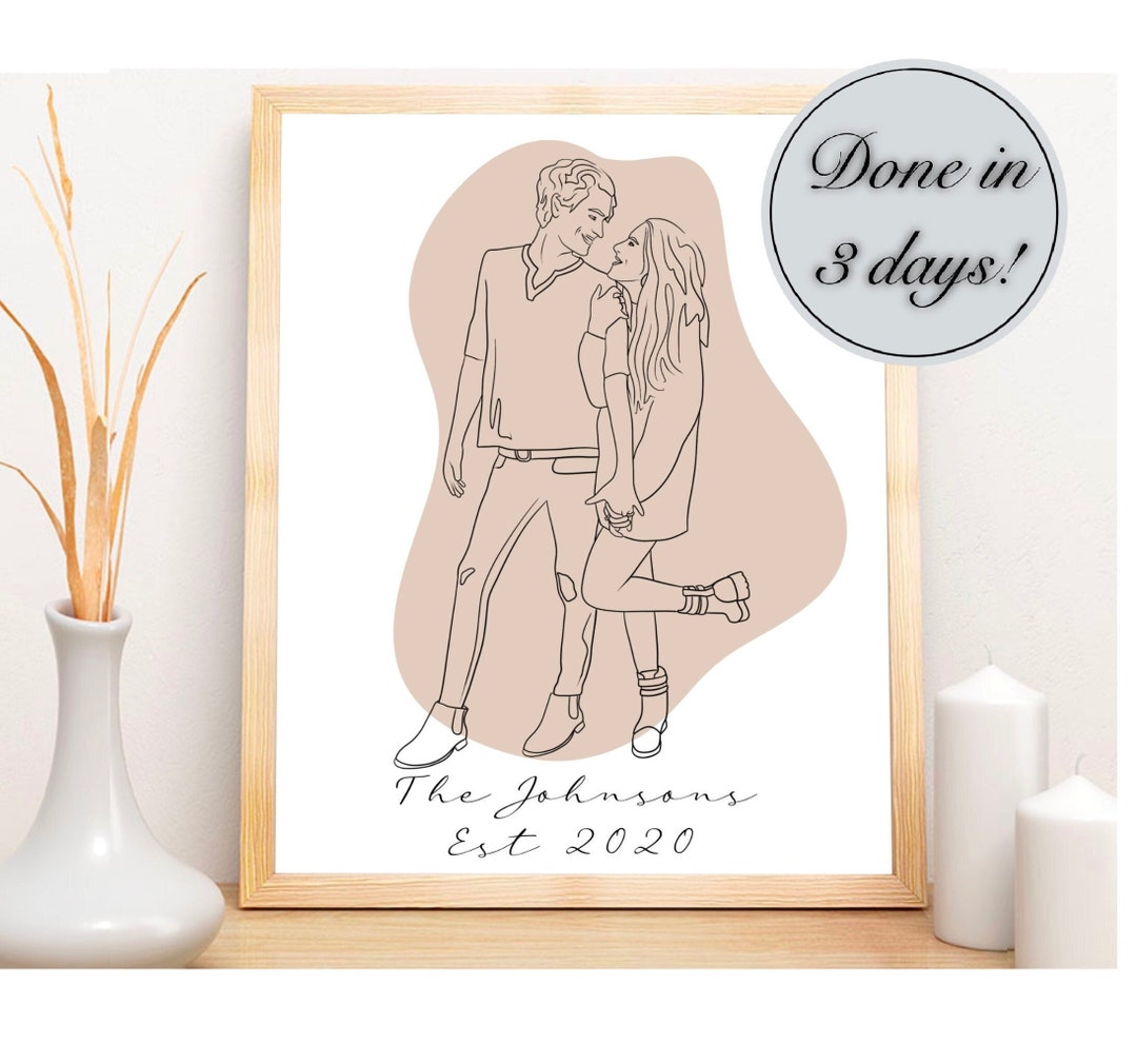 Custom Line Drawing | Custom Digital Illustration | Custom Portrait ...