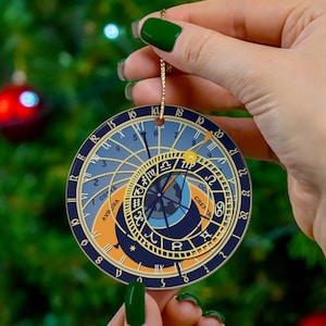 Adorno De Cerámica Reloj de Praga