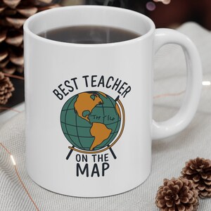 Geographielehrer Tasse, Bester Lehrer auf der Karte