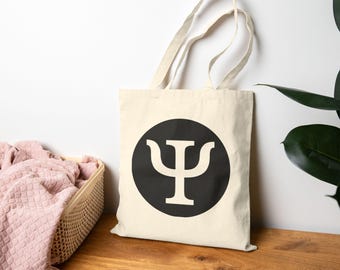Bolsa de algodón con símbolo de psicología: regalo ecológico para estudiantes