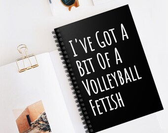 Volleyball Fan Spiral Notebook: 118-Page Ruled Line Paper