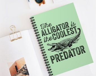 Alligator Spiralnotizbuch: Liniert - Papier, vorne bedruckt