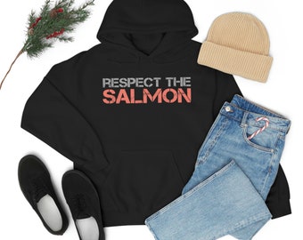 Respect the Salmon Hoodie: Lightweight Cotton-Blend Sweatshirt