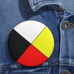 Medicine Wheel Pin Button