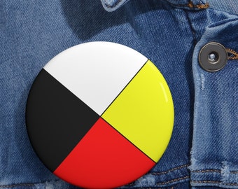 Medicine Wheel Pin Button