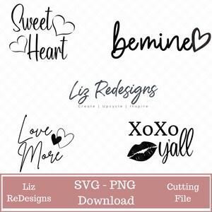 Valentine&#39;s Day Svg - Valentines Day Bundle Svg - Valentine&#39;s Day SVG Designs - Love More Svg - Be Mine Svg - XoXo Y&#39;all Svg - Sweet Heart