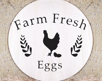 Farm Fresh Eggs svg - Chicken SVG - Farmhouse SVG - Chicken Egg Sign -Cut File - Cricut - Silhouette - Dxf