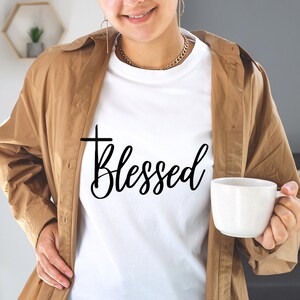 Gesegnetes Kreuz SVG - Kreuz SVG - christliches SVG - Religiöses SVG - Religiöses SVG - Glaube SVG - Shirt SVG - Cut Files - Cricut