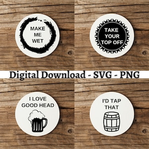 Trinken Untersetzer SVG - Bier SVG Bundle - Lustige Bier Zitate - Trinken svg - Bier Sprüche svg - Sarkasmus svg - Bar Sprüche - Schneidedatei