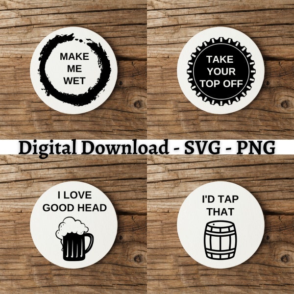 Drink Coaster Svg - Beer SVG Bundle - Funny Beer Quotes - Drinking Svg - Beer Sayings Svg - Sarcasm Svg - Bar Sayings - Cutting File