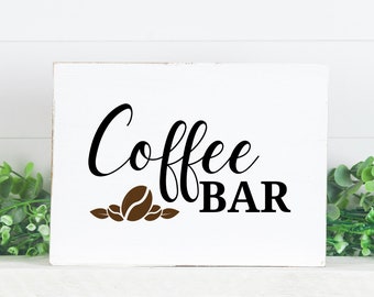Coffee Bar Sign Svg - Coffee Sign Svg - Coffee Bean Svg - Coffee Decor Svg - Digital Download - Cut Files For Cricut Silhouette