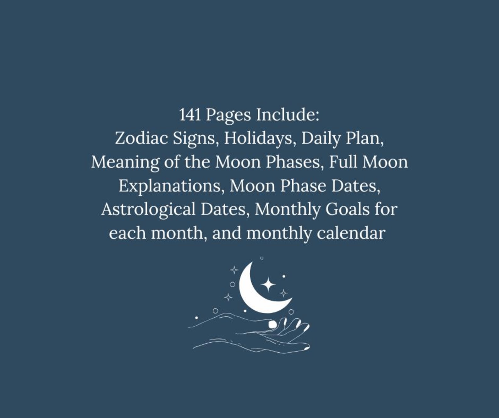 2026 Moon and Astrology Planner Printable 141 Page Lunar Calendar ...