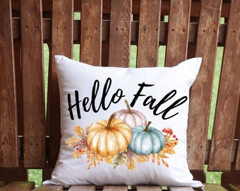 Hello Fall Pumpkin Digital Design - Fall Sublimation Designs - Pumpkin Fall Clipart - Pumpkin Sublimation Design - Fall Sublimation Design