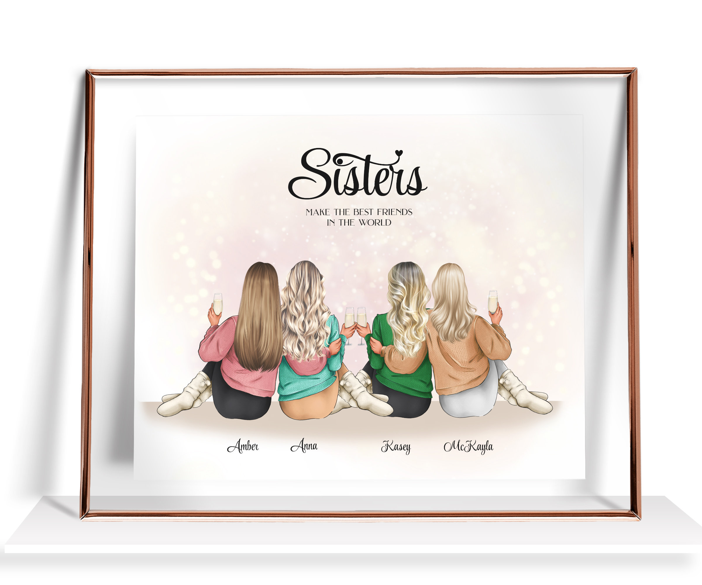 4sisters様オーダー 4 Sisters Gift Personalized Gift for Four Sisters Gift From Sister