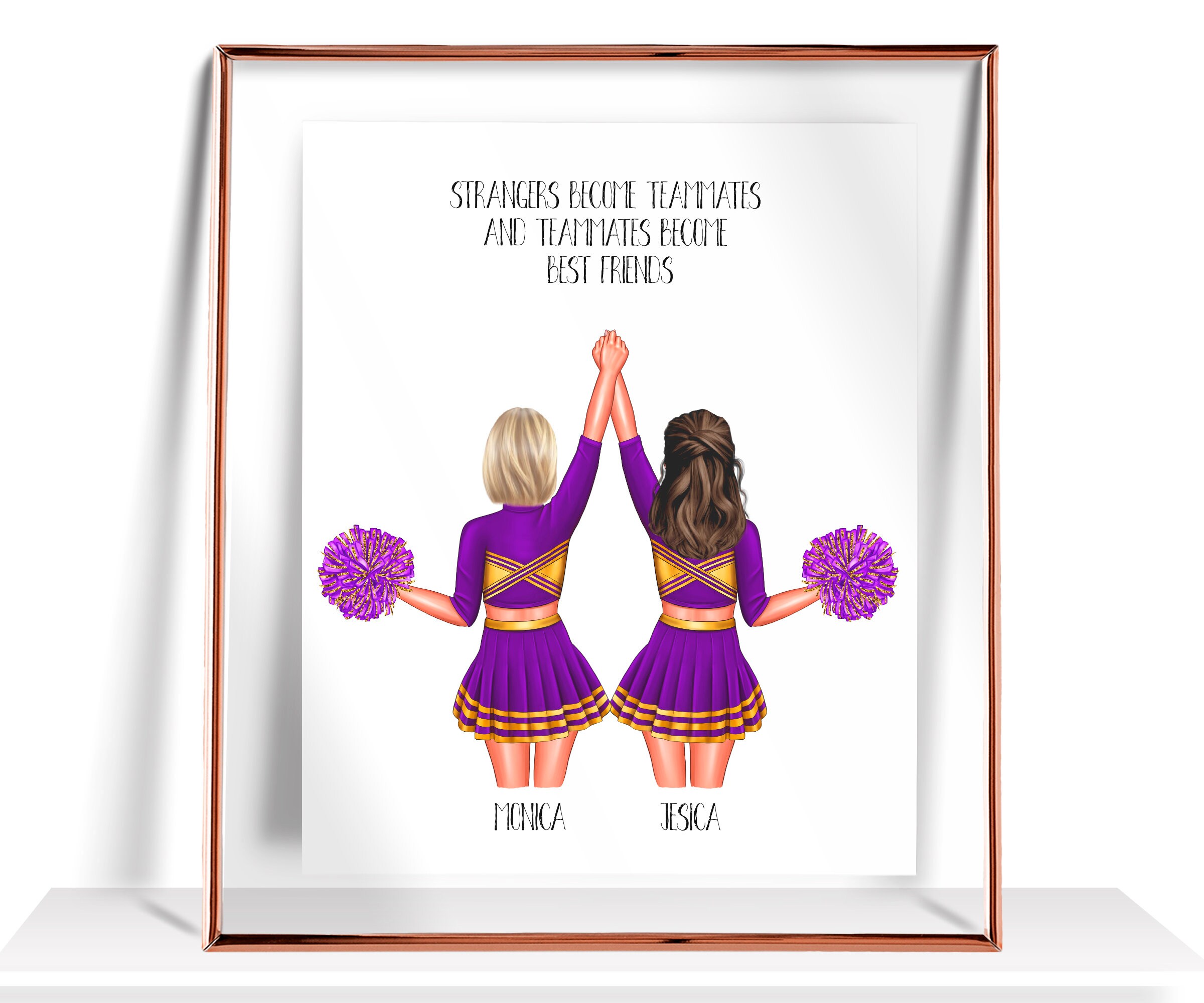 Cheerleading Graduation Print Personalized Cheerleader 