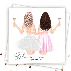 Personalized Bridesmaid Cards Will You Be My Bridesmaid Proposal Card Custom Bridesmaid Gifts Bridesmaid Proposal Gift Wedding Cards
