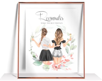 Dorm Decor For College Girls Dorm Room Decor Roommate Gift Dorm Room Posters Roomie Gift Roommate Graduation Gift Roommates Dorm Wall Art