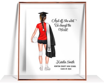 Volleyball Graduation Gift Personalized Volleyball Graduation Print Volleyball team print volleyball team gifts Girl volleyball Senior