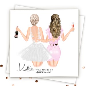Personalized Bridesmaid Cards Will You Be My Bridesmaid Proposal Card Custom Bridesmaid Gifts Bridesmaid Proposal Gift Wedding Cards