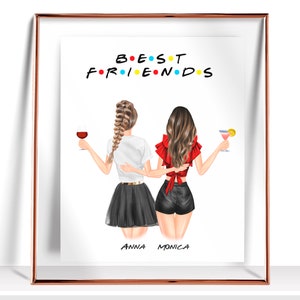Personalized Best Friend Gift For Her Best Friend Birthday Gifts Custom Friendship Gift Best Friend Gifts Best Friend Print