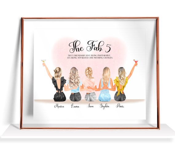 Gift for Woman Birthday Gift Five Best Friends Gift 5 Friends -  Israel