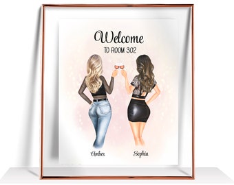 Dorm Room Sign Dorm Decor Roommate Gift Dorm Decor For College Girls  Roommate Birthday Gift Dorm Room Decor Roomie gift Roommate Print