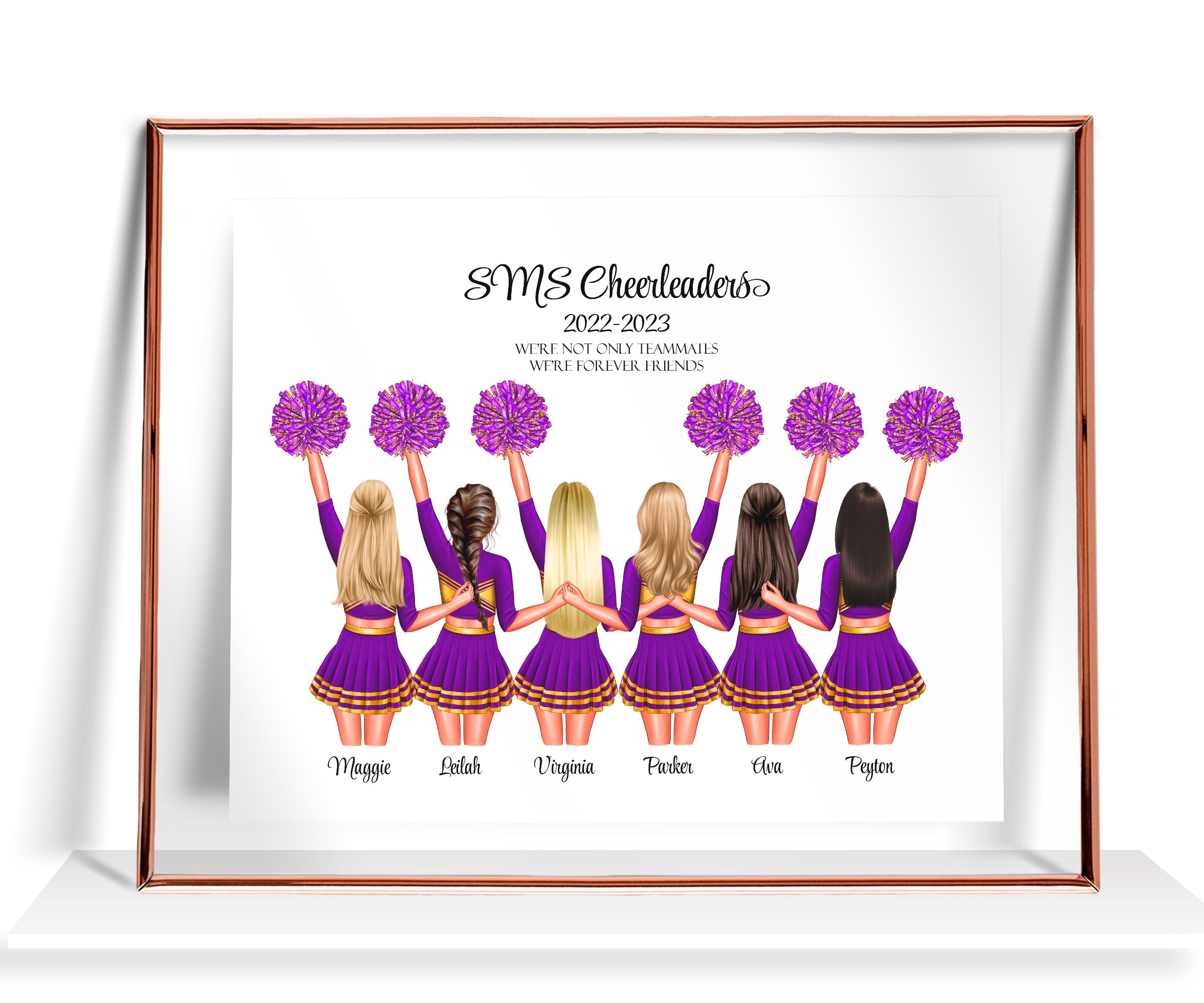 Cheerleading Graduation Print Personalized Cheerleader 