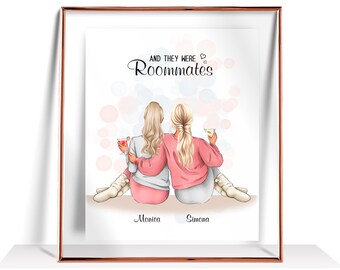 Dorm Decor Personalized Roommate Gift Dorm Decor For College Girls Dorm Room Decor Roomies Gifts Dorm Room print Roomie Gift  Roommate print