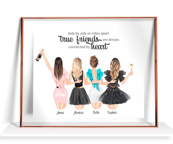 5 Best Friends Gift Personalized Best Friends Print -  Hong Kong