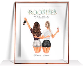 College Dorm Gift Roomie Gift Personalized Roommate Gifts Dorm Decor Birthday Roommate Gift Idea Roommate Graduate Gift For Roommate Print