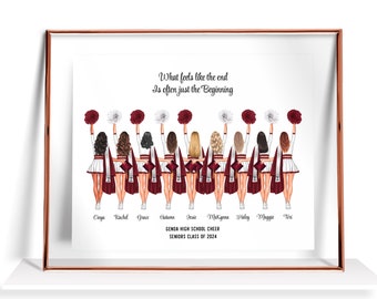 Senior Cheer Gifts For Team Cheer Team Gift Cheerleader Gifts Cheer Prints Cheerleading Gift Cheer Graduation Gifts Cheerleader Print