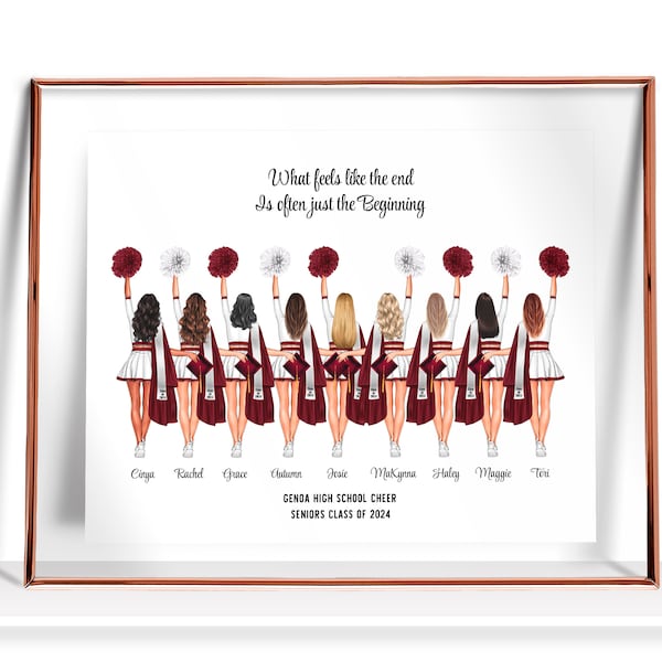 Senior Cheer Gifts For Team Cheer Team Gift Cheerleader Gifts Cheer Prints Cheerleading Gift Cheer Graduation Gifts Cheerleader Print