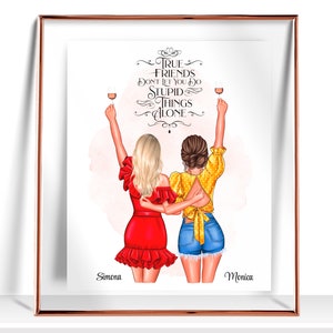 Best Friend Gift Custom Friendship Gift Best Friend Birthday Gifts Personalized Best Friend gift Friendship Print Best Friend print