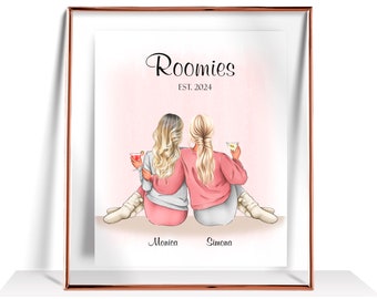 Roommate Gift  Personalized  Dorm Decor For College Girls Dorm Room Decor Roomies Gifts Dorm Room print Roomie Gift  Roommate print