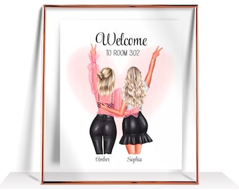 Dorm Decor Roommate Gift Dorm Decor For College Girls Roommate print College Dorm Decor Roommate Birthday Gift Dorm Room Decor Roomie gift