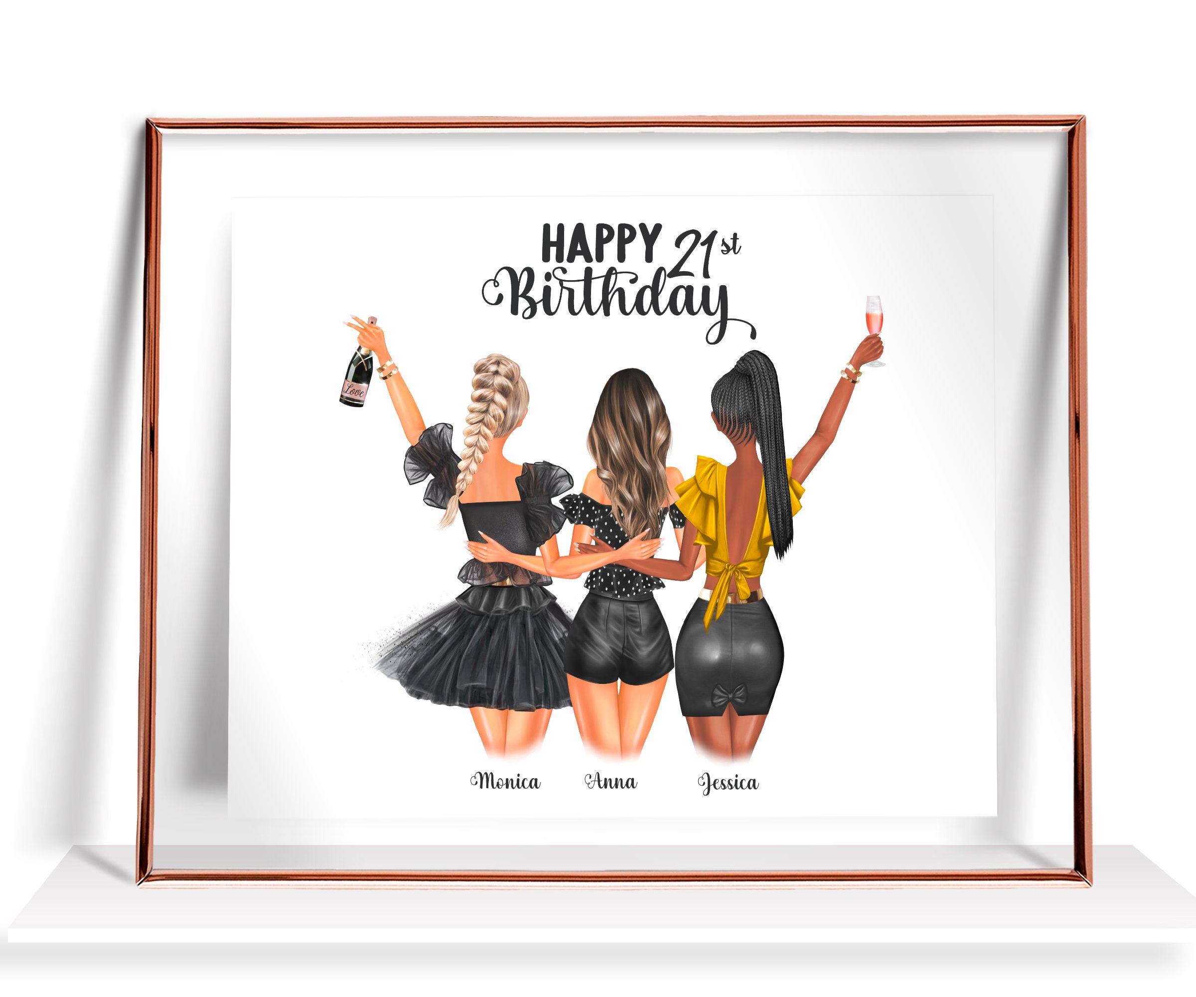 Best Friend Birthday Gifts Personalized Birthday Gift 21st Etsy
