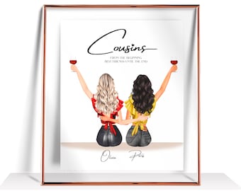 Cousin Gifts Custom cousin crew Print cousin gifts for women Cousins Birthday Gift Cousins Picture  Personalized Gift for her