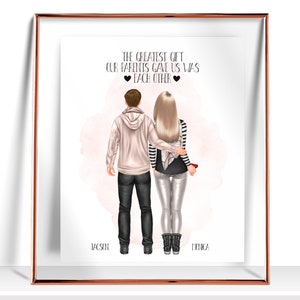 Brother Sister gifts Custom Brother Sister Print Personalized Gift for Brother from Sister Family Portrait Birthday Gift For Him Sister gift