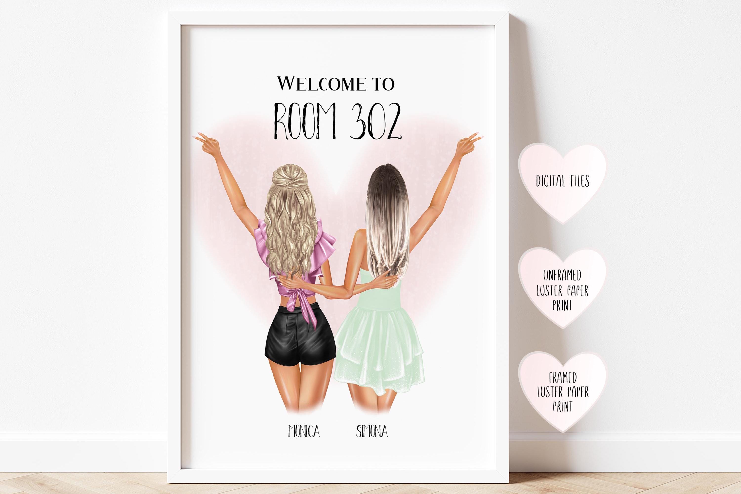 Dorm Room Decor Gift for Roommates Personalized Roomies gifts Dorm Decor for college Girls Roomie Print Dorm Roommate Gift Dorm Wall art