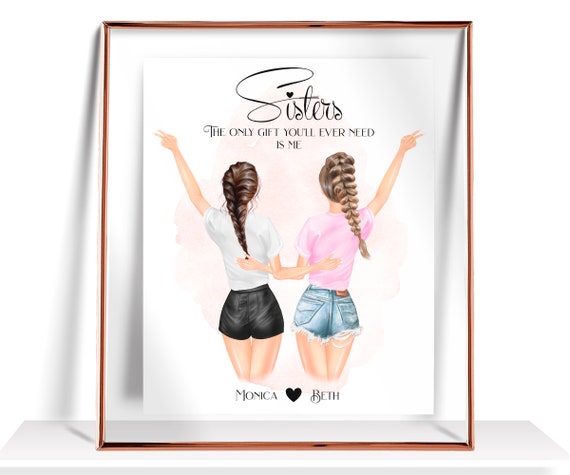 Personalised Best Friend Gifts 5 Best Friends Print Gift for Her  Personalized Gift Five Best Friends Picture Birthday Gifts Sisters Gift 