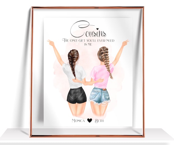 Luce acrilica personalizzata per cugina, regalo personalizzato per cugina e sorella, regalo di compleanno e Natale per cugina, miglior ricordo per cugina - Italia