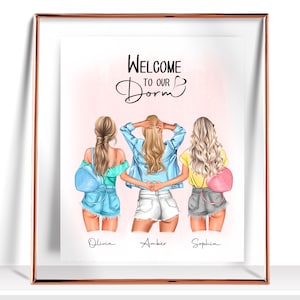 Dorm Room Decor Dorm Decor for college girls Dorm Room Sign Roommate Gift Roomies print college dorm decor Roomies Gift Roommates Poster