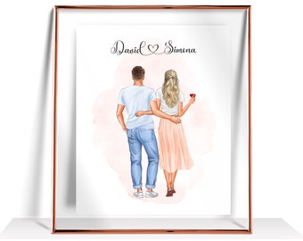 Couples Gift Valentines Day Gift For Him Personalized Gift for Couple Valentines Day Gift for Her Boyfriend Gift Custom Anniversary Gift