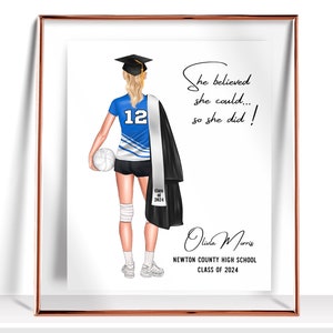 Custom Volleyball Graduation Gift Personalized Volleyball Graduation Print Volleyball team print volleyball team gifts girl volleyball gift