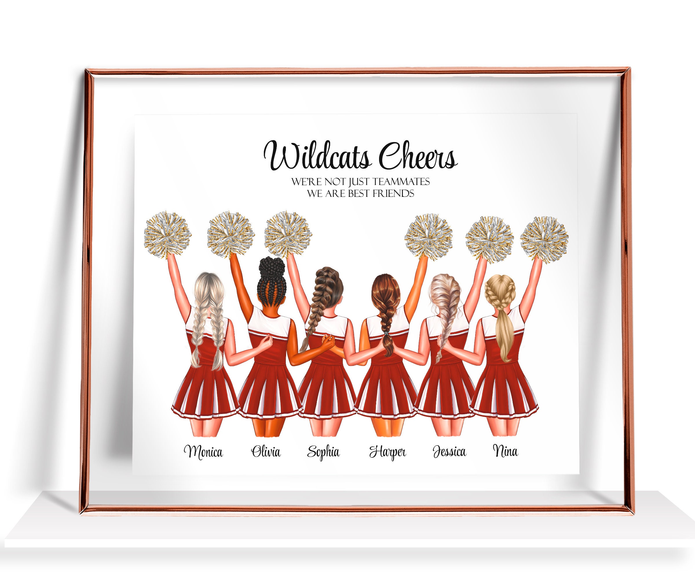 Personalized Cheerleader Gifts, Cheerleaders Print, Cheer Frined