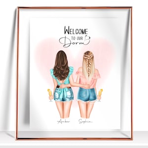 Dorm Decor for college girls Dorm Room Sign Roommate Gift Roomies print college dorm decor Roomies Gift college apartment Wall decor