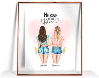 Dorm Decor for college girls Dorm Room Sign Roommate Gift Roomies print college dorm decor Roomies Gift college apartment Wall decor