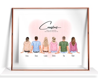 Cousins Gift From Cousin  Personalized Cousins Print  Cousin Birthday Gift Cousin Gifts For Christmas Custom Cousins Gift Sibling Gift