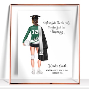 Custom Volleyball Graduation Gift Personalized Volleyball Graduation Print Volleyball team print volleyball team gifts volleyball Senior